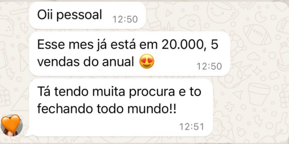 R$20.000 no mês com 5 vendas do plano anual