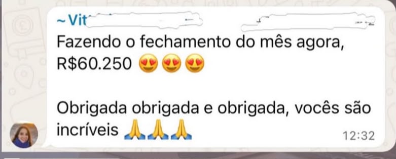 Fechamento do mês em R$60.250